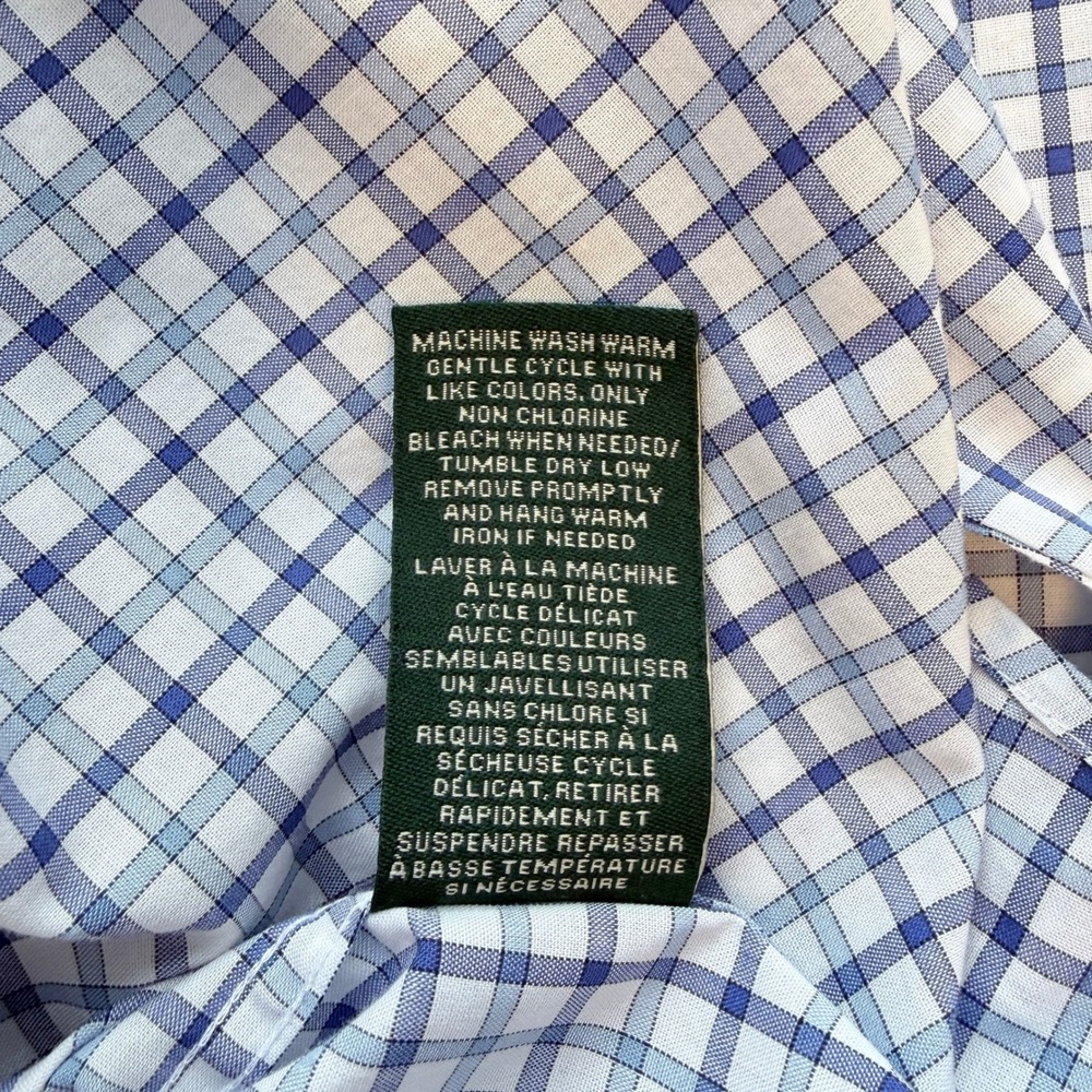 Lauren Ralph Lauren Button Down Top Plaid Preppy Old Money Nautical Women's M - Picture 11 of 13